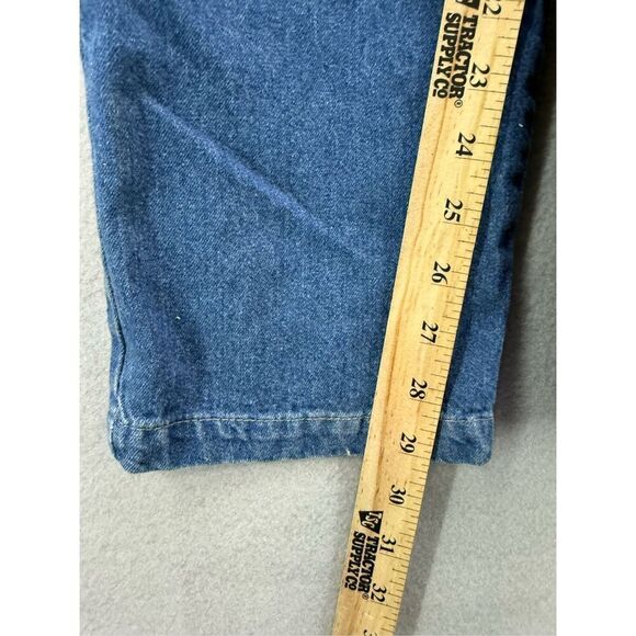 Vintage Dreams Womens Blue Snap Front Embellished Denim Jumpsuit Size Medium - Picture 9 of 12